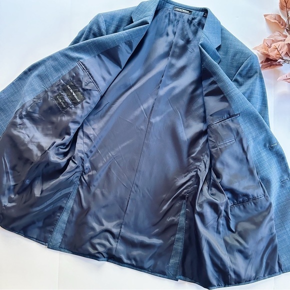 Emporio Armani G Line Deco Blue Suit 100% Virgin Wool - Picture 5 of 16